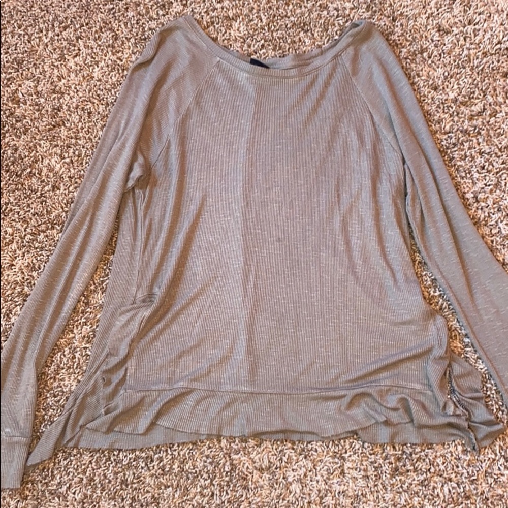 Long sleeve army green blouse form Target.